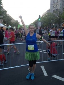 Anne ready to run this past weekend's Nike Women's Half Marathon in D.C.