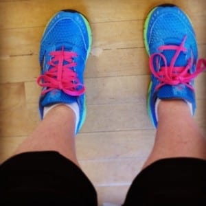 Aimee's new colorful kicks!