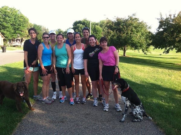 Happy, glowing gals post-run.
