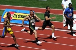 running on a track