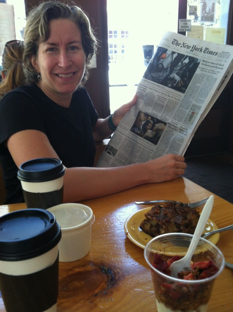What I want to do besides train: eat big breakfasts and read the NY Times like SBS.