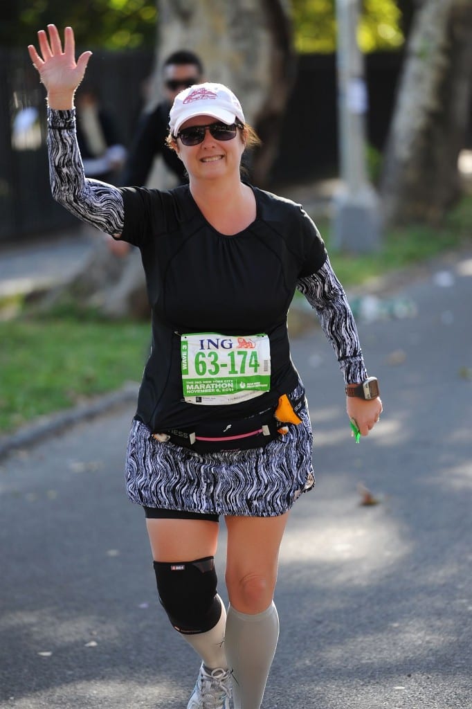 Jayne Richards at the NYC Marathon.