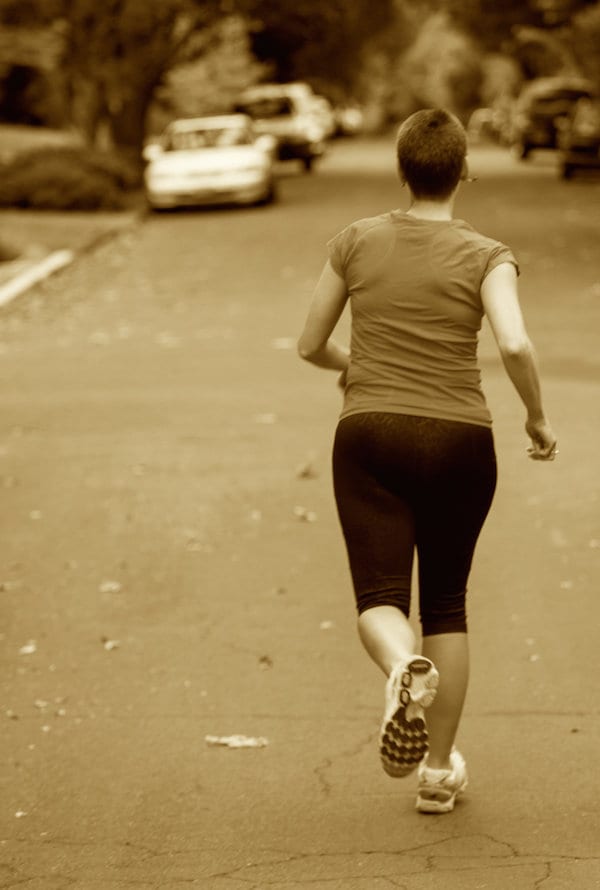 mother runners from behind