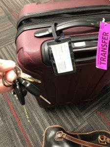suitcase and car keys