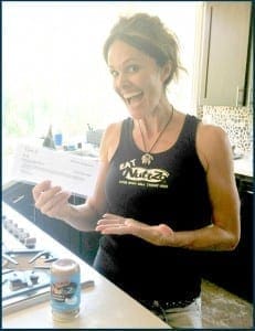 Excited Danielle with her laminated email from Dr. Oz!