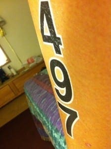 Dimity's leg tattoo.