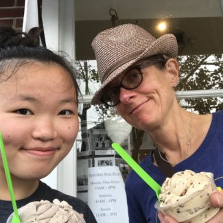The best running friend is ice cream! I mean, daughter Nina!