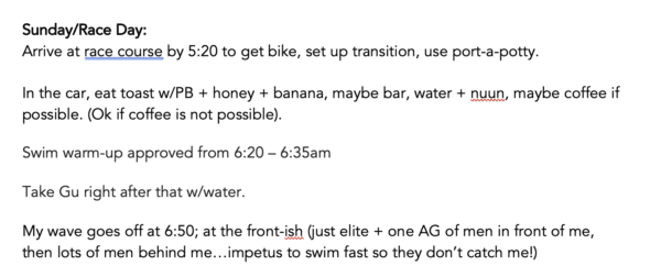 aquabike race plan