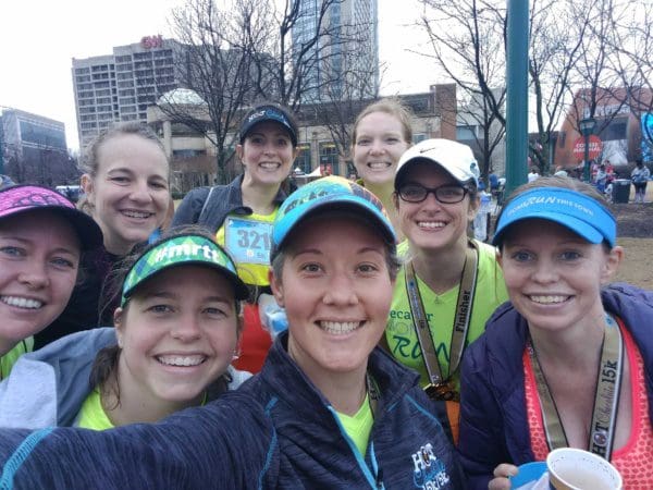 Smiling women runners
