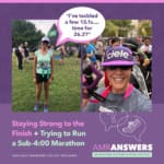 AMR Answers: Going from Half to Full Marathon; Making Small Habits Stick